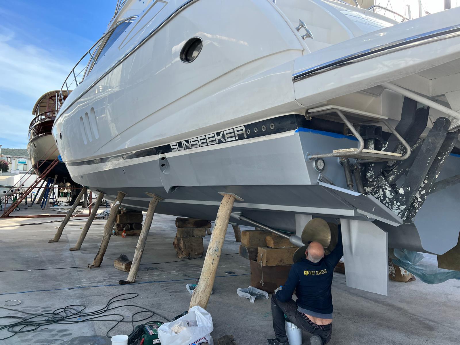 Antifouling - Proje 1 — Gelshield gövde koruma uygulaması, Zehirli boya uygulaması